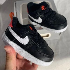 Nike Air Force 1 Crib CB Infant 2c/3c Black With New With Box Black White